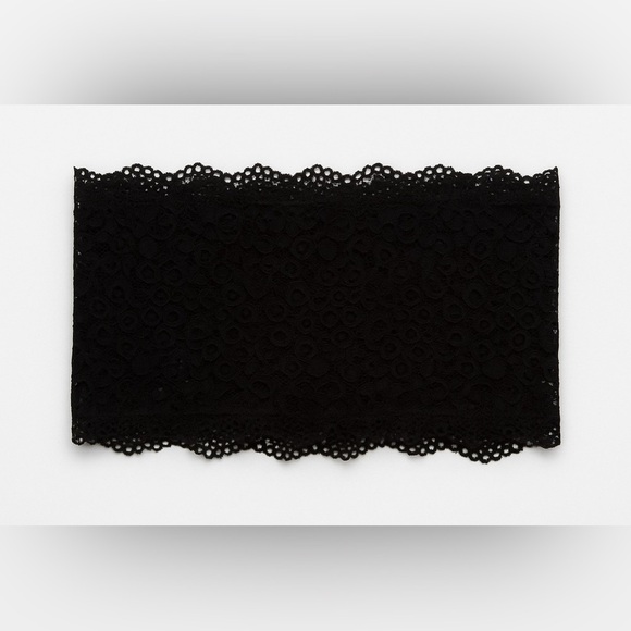 CHUNS Black Lace Bandeau Tube Top Size F - Picture 2 of 5